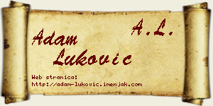 Adam Luković vizit kartica
